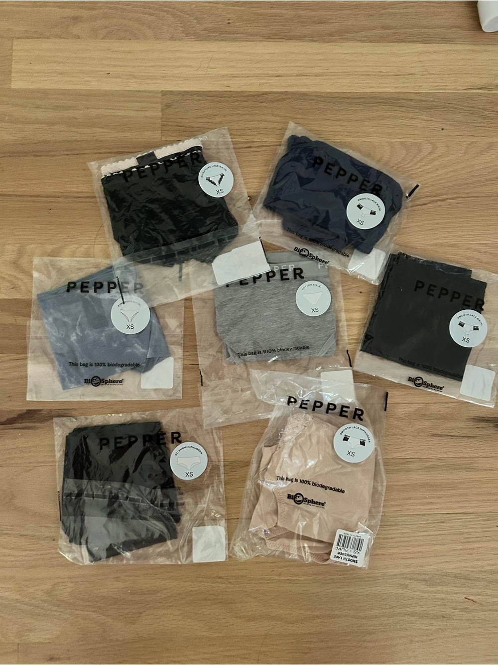 PEPPER 7 Pack of Women's Underwear - Assorted Neutrals XS